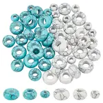 60Pcs 6 Styles Synthetic Turquoise Beads