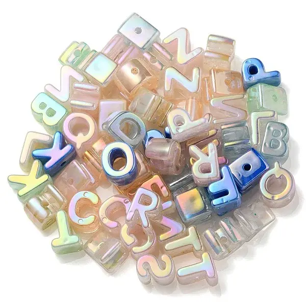 Opaque Rainbow Iridescent Acrylic Beads