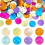 160Pcs 8 Colors Dyed Natural Akoya Shell Disc Links Connector Charms