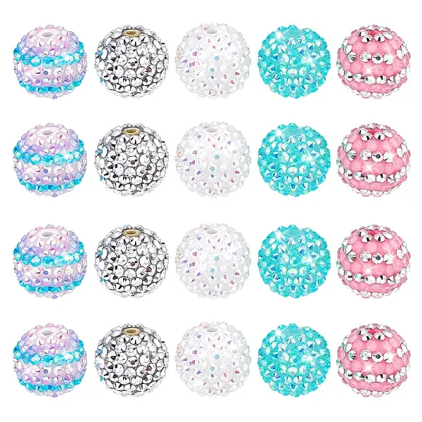 Resin Rhinestone Beads