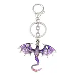 Dragon Alloy Rhinestone Pendant Keychains
