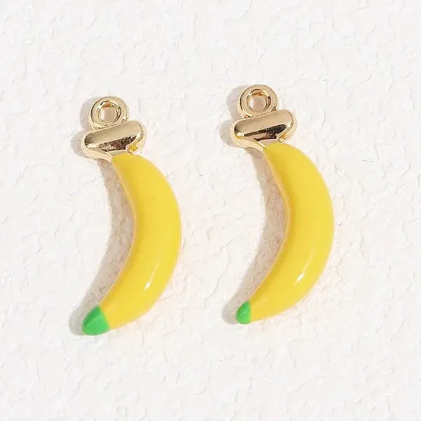 Fruit Alloy Enamel Pendants