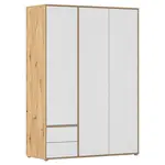 Rauch Möbel ŠATNÍ SKŘÍŇ S OTOČNÝMI DVEŘMI, bílá, dub artisan, 140/194/53 cm