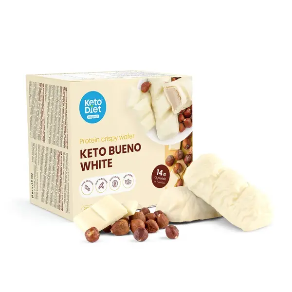 KetoDiet Keto Bueno White - křupavé oplatky (7 porcí)