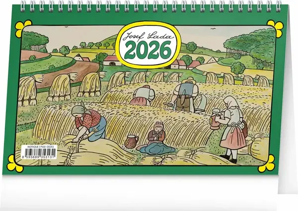 Stolní kalendář Josef Lada 2026 (poškozená)
