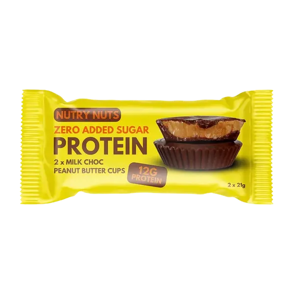 NUTRY NUTS Proteinové košíčky - mléčná čokoláda s arašídovým máslem 2 x 21 g