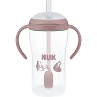 NUK Perfect Match Bear láhev s brčkem 8m+ 260 ml