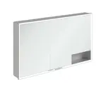 Villeroy & Boch My View+ - Zrkadlová skrinka s LED osvetlením 130x75x17 cm, 3 dvierka, sivá A4811300