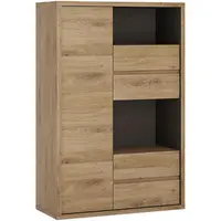 36M7+SHETLAND TYP 31 REGAŁ 1D-4S DĄB SHETLAND/SZARY