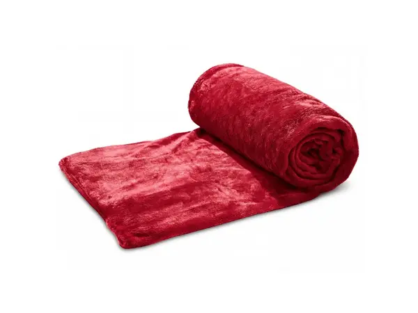 Červená mikroplyšová deka CALMI 150x200 cm