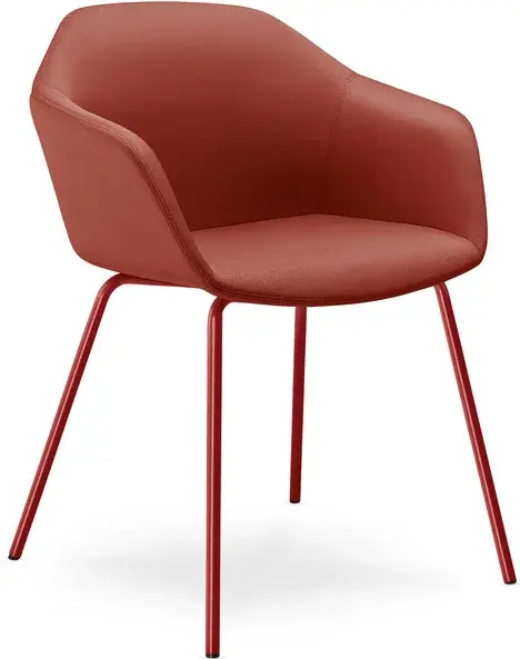 LD SEATING Konferenční křeslo RIVA, RI-02-N14, signální červená podnož