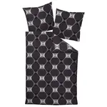 Janine POVLEČENÍ, makosatén, antracitová, šedá, 135/200 cm