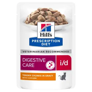 Hill's Prescription Diet i/d Digestive Care krmivo pre mačky - v hliníkovej kapsičke 12 x 85 g