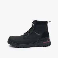 Čierne pánske členkové zimné topánky Celio