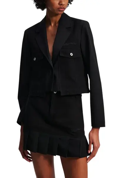 Karl Lagerfeld čierne sako a sukňa