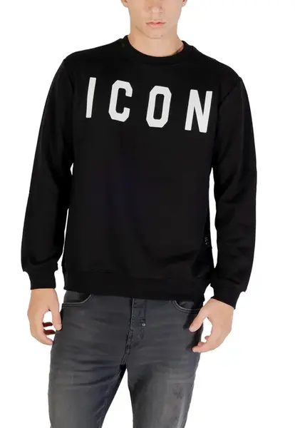 Čierna mikina Icon s potlačou