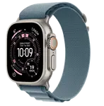 APPLE Watch Ultra 3 GPS + Cellular 49mm prírodný titán - svetlo modrý alpský ťah - S