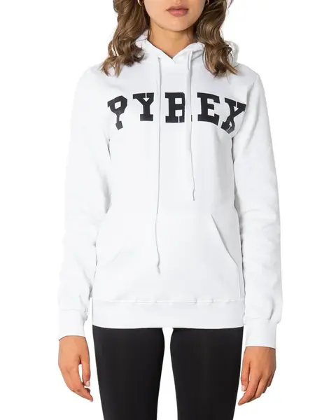 Biela mikina Pyrex s kapucňou