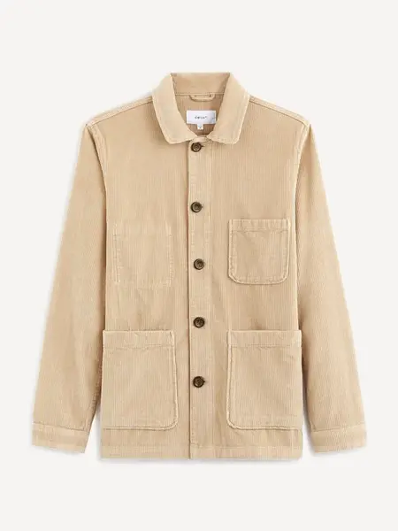 Béžová menčestrová bunda Celio Vumusevel