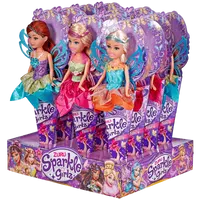 Víla Sparkle Girlz s křídly v kornoutku - modrý živůtek