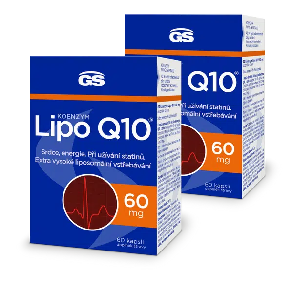 GS Koenzym Lipo Q10® 60 mg, 2 × 60 kapslí