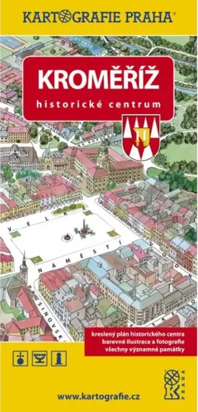Kroměříž - Historické centrum/Kreslený plán města - Petr Nisler