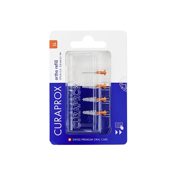 CURAPROX CPS 14 Regular Mezizubní kartáčky refill v blistru 4 kusy