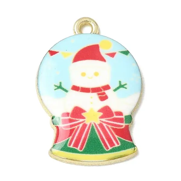 Christmas Printed Alloy Pendants