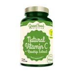 GREENFOOD NUTRITION Natural Vitamin C + Rosehip Extract 60 kapslí