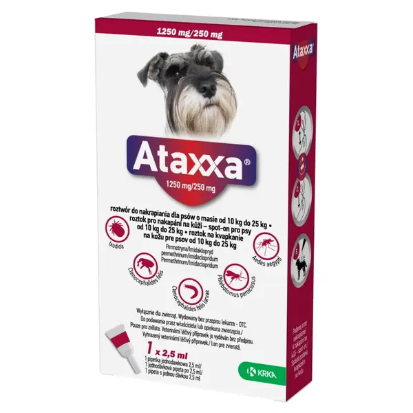 ATAXXA Spot-on Dog L 1250mg/250mg 2,5 ml 1 pipeta