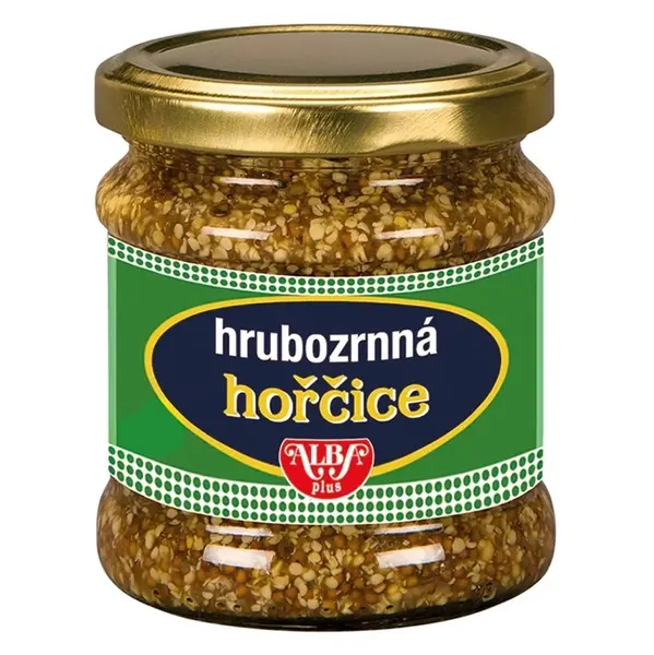 KÁVOVINY Hořčice hrubozrnná sklo 180 g