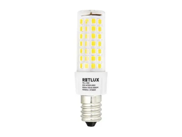Žárovka LED E14  6W bílá teplá RETLUX RLL 459