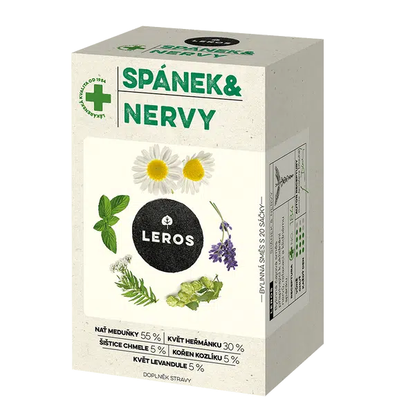 LEROS Spánek & nervy bylinný čaj 20 sáčků