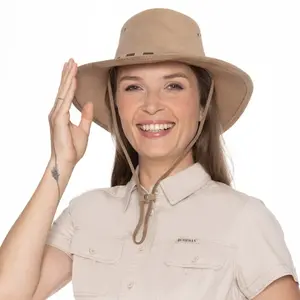 Bushman Pánský a dámský kožený klobouk One Ten, khaki L