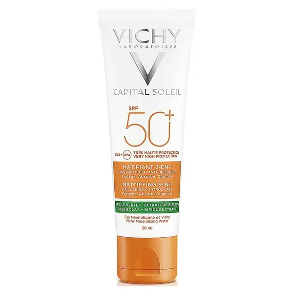 VICHY Capital Soleil Zmatňující ochranný krém 3v1 SPF 50+ 50 ml