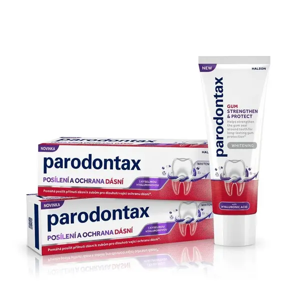 PARODONTAX Whitening Zubní pasta s kyselinou hyaluronovou 2 x 75 ml