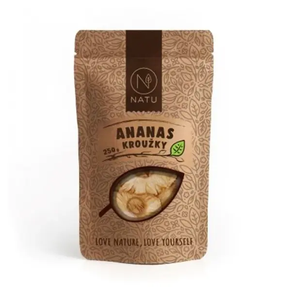 NATU Ananas kroužky 250 g