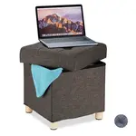 Relaxdays TABURET Hnědý úložný prostor 40 cm