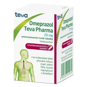 OMEPRAZOL Teva Pharma 20 mg 14 tobolek