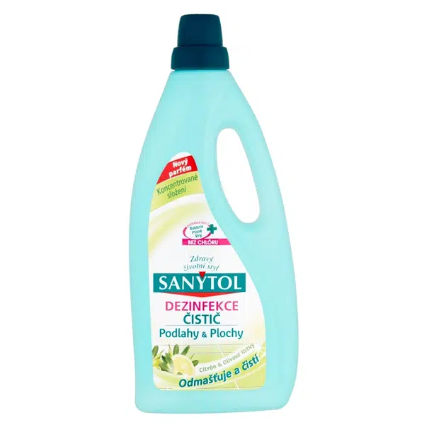 SANYTOL Dezinfekce univerzální čistič podlahy a plochy Citrón&Olivové lístky 1000 ml