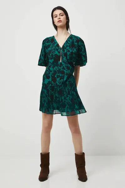 Halenka Medicine dámská, zelená barva, vzorovaná