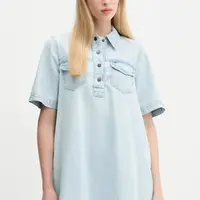 Džínové šaty Tommy Jeans modrá barva, mini, DW0DW20519