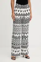 Kalhoty Marciano Guess BRITNEY dámské, bílá barva, široké, high waist, 5YGB21 7352A