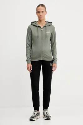 Tepláková souprava EA7 Emporio Armani dámská, zelená barva, TJ9RZ.8NTV51