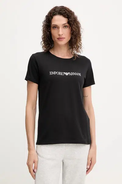 Tričko Emporio Armani Underwear dámské, černá barva, EW000408 AF10881