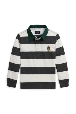 Dětské bavlněné tričko s dlouhým rukávem Polo Ralph Lauren bílá barva, 322980429001