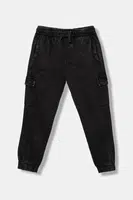 Dětské bavlněné tepláky Guess černá barva, L5YQ16 KAX74