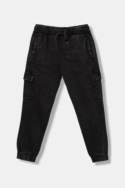 Dětské bavlněné tepláky Guess černá barva, L5YQ16 KAX74