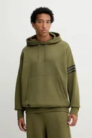 Mikina adidas Originals Neuclassics pánská, zelená barva, s kapucí, s aplikací, HZ3739