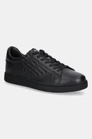 Kožené tenisky EA7 Emporio Armani černá barva, AF10848.7X000331